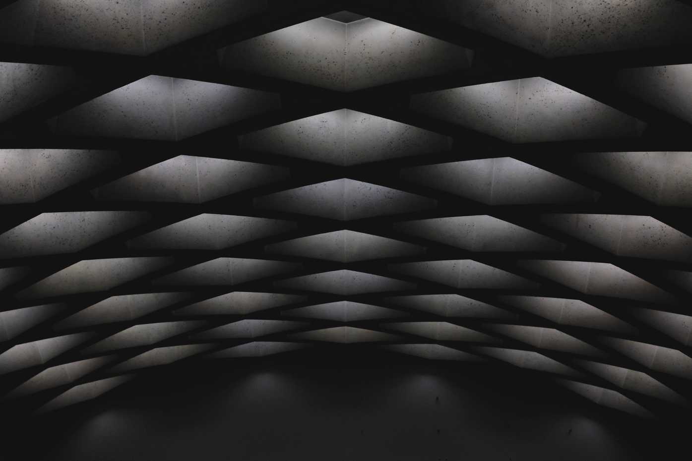 ceiling of the Montreal metro