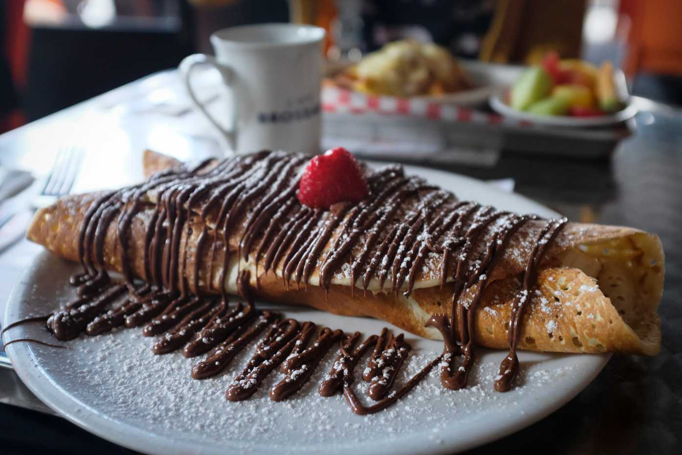 A delicious and large crepe