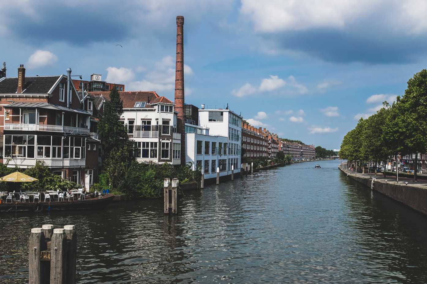 A factory alongside a canal